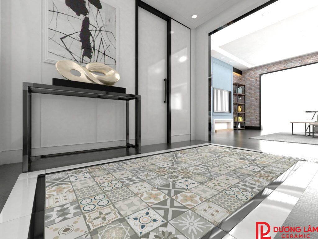 lát nền gạch hoa cho nhà méo