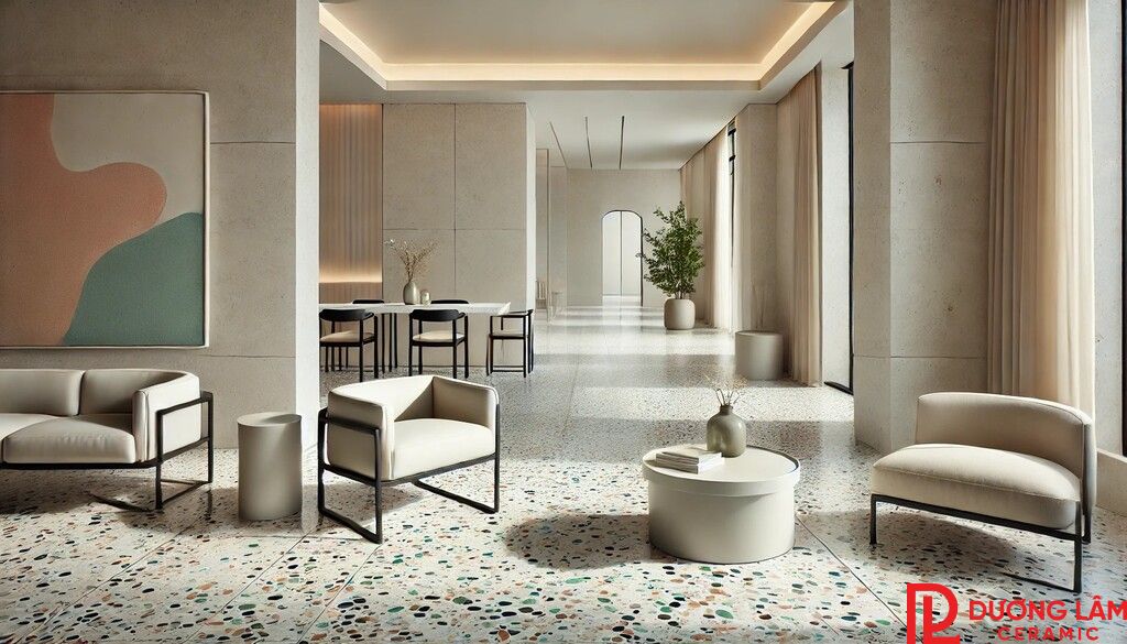 gạch lát nền phòng ăn đẹp 
