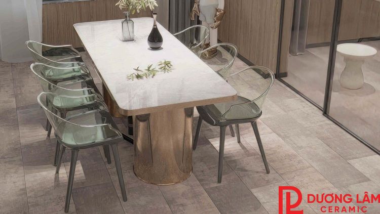 gạch lát nền phòng ăn đẹp 