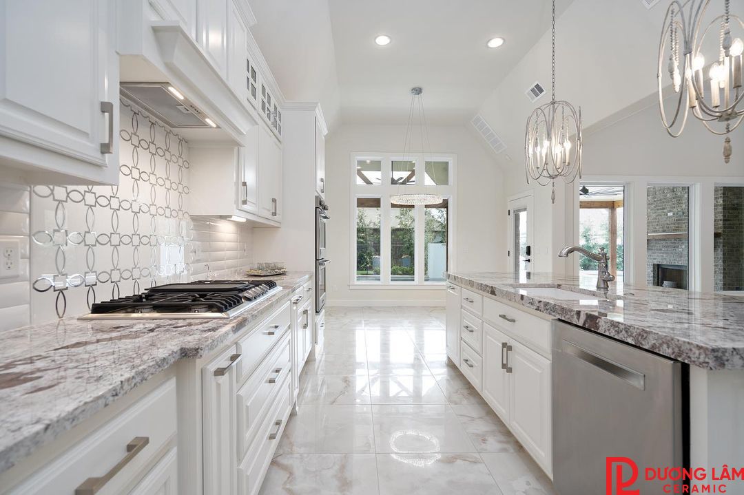 gạch ốp bếp ăn nhà công vụ 