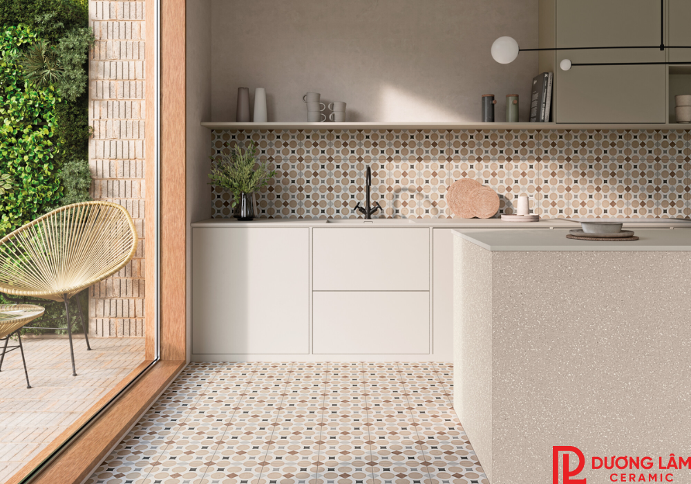 gạch ốp bếp nhà ăn công vụ 