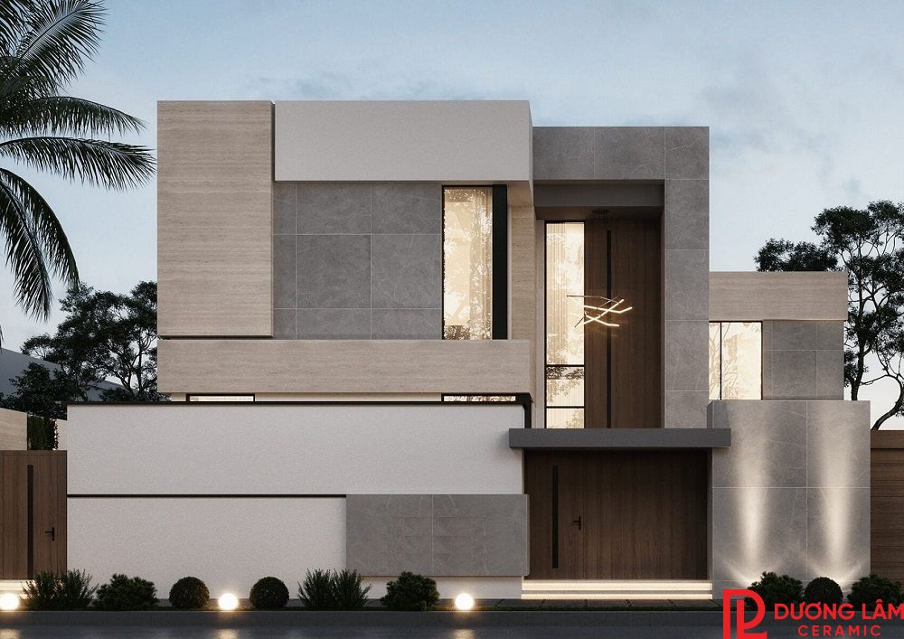 mẫu gạch ốp cổng đẹp