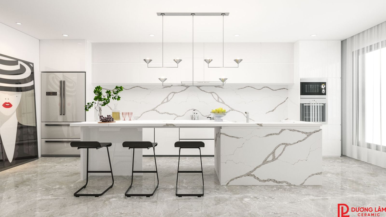 gạch ốp nhà ăn đẹp 