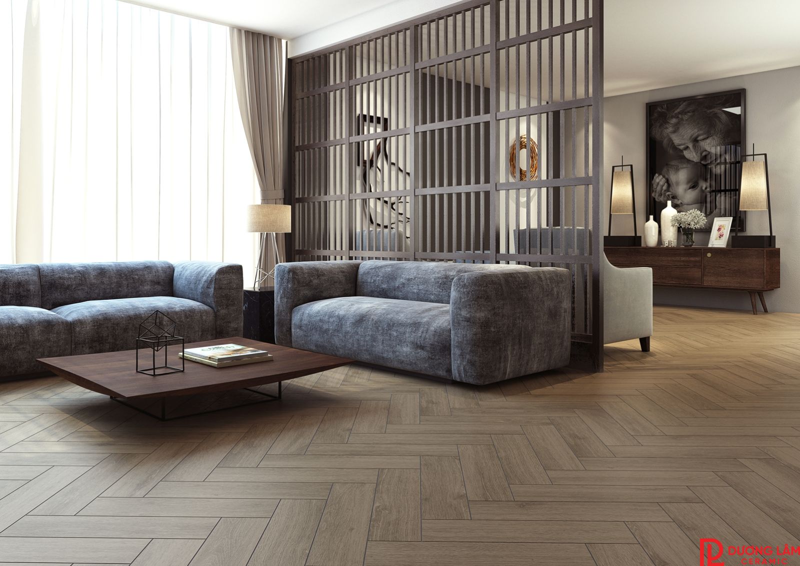 mẫu gạch lát nền phòng khách đẹp