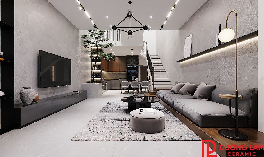 mẫu gạch lát nền phòng khách đẹp