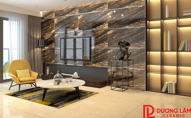 mẫu gạch ốp tường phòng khách đẹp